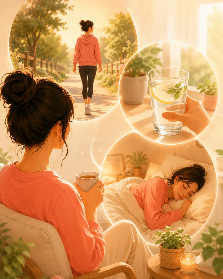 Small daily wins — a walk, a glass of water and a good night's sleep